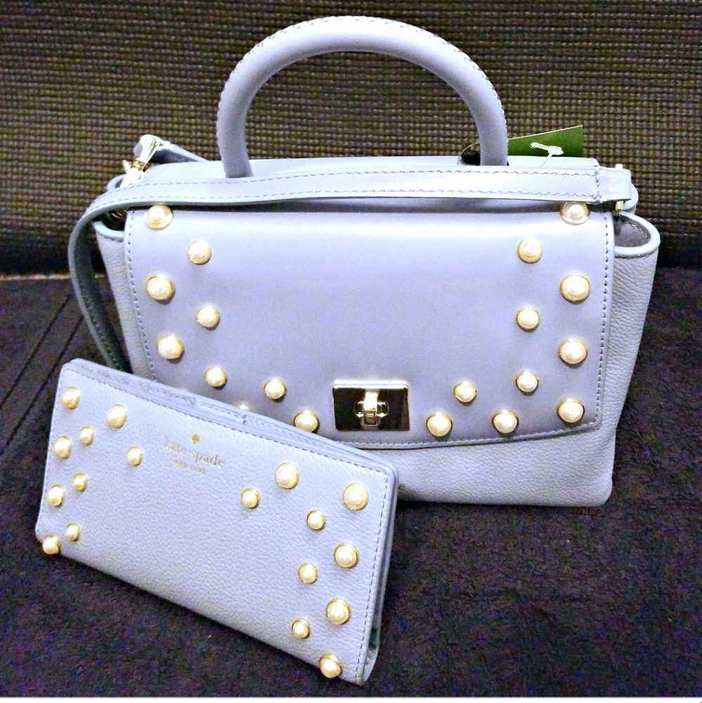 NWTKate Spade Shona Serrano Place Pearl Bag/Wallet